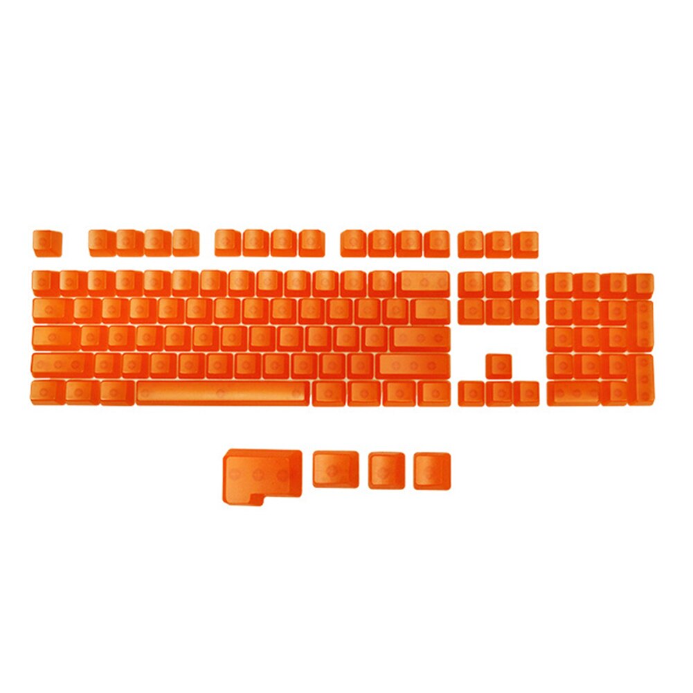 108 Keys Transparent ABS Keycaps Mechanical Keyboard OEM Non-Engraved Backlight Key Cap Compatible with Cherry MX/Kailh/Gateron: Orange