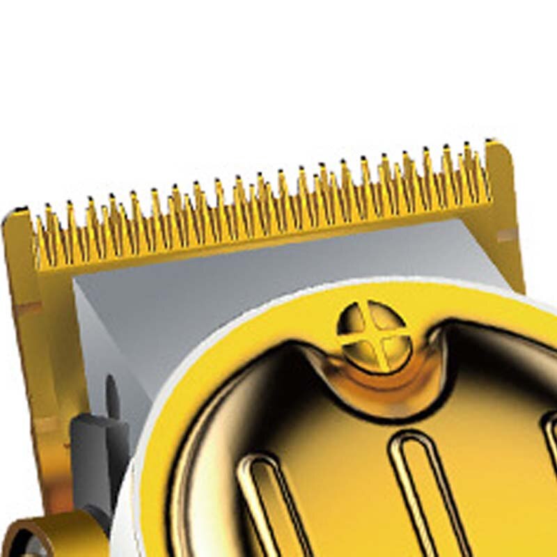 Volledig metalen kappershaartrimmer, geluidsarme elektrische draadloze lcd-haartrimmer, goud zilver haarknipmachine, grasmaaier