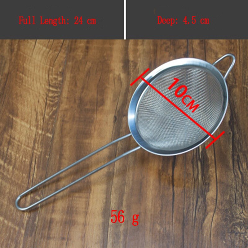 Optional Stainless Steel Fine Mesh Wire Sieve Tea Strainer Mesh Oil strainer Flour Colander Sieve Food Filter: 10cm stainless steel