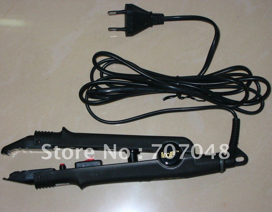Extensiones negras de temperatura constante FUSION REMY, Conector de cabello humano, hierro
