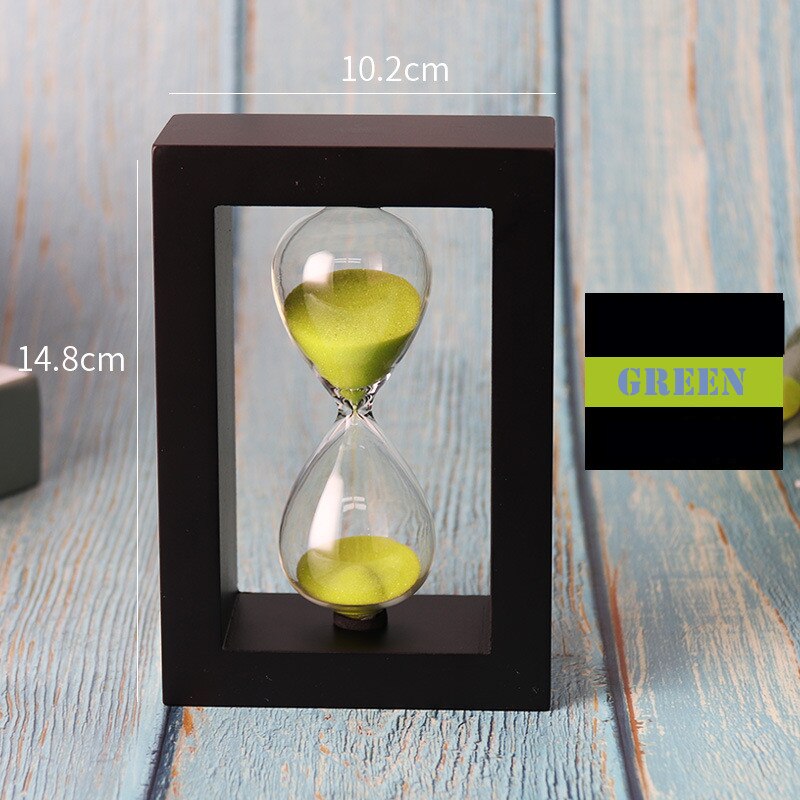 Multi Zweck Sanduhr Sanduhr Timer Verschiedene Rahmen und Sand Farbe 30/60 Minute für Dekoration Büro schreibtisch dekoration: G / 30 min