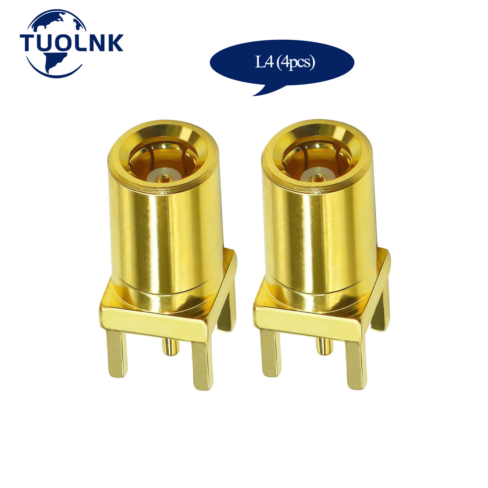 SMB PCB Mount Connector SMB Male Plug RF Coaxial Adapter SMB Female Jack Right Angle Solder PCB Panel 4 Pins 3Type/lot 2pcs/lot: MULTI