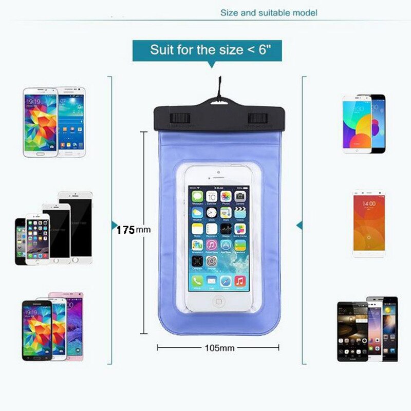 1 sztuka 5.5 cal etui na telefon komórkowy wodoodporna torba podwodne suche skrzynki pokrywa dla kajak kajak flisactwo obóz pływanie dryfować