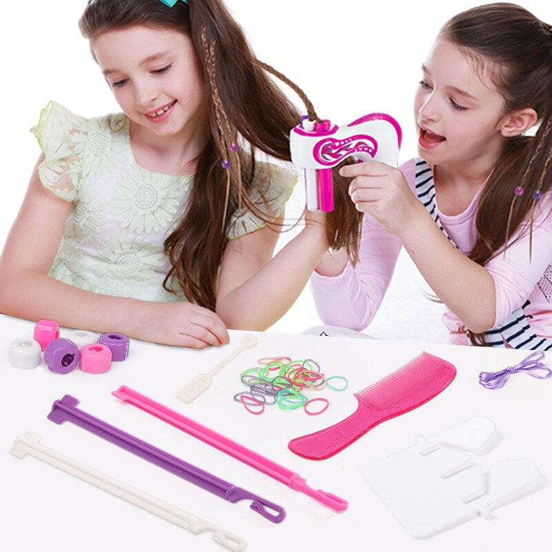 Cheveux tressage jouets de coiffure électrique enfants trois brins tresse automatique cheveux tressage outil jouets en plastique pour les filles
