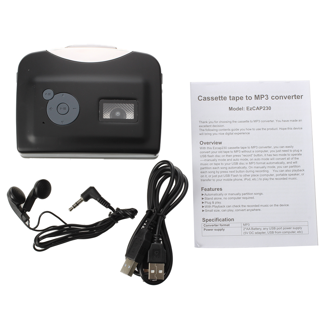 Lector convertidor casetes a MP3 CD cintas de casete cinta Eat