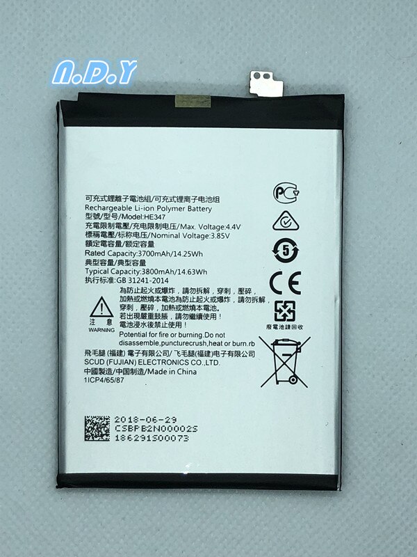Originele HE347 3800Mah Batterij Voor Nokia 7 Nokia7 Plus N7P N 7 P Ta-1046 Ta-1055 hij 347 Batterijen Bateria + Gratis Tools