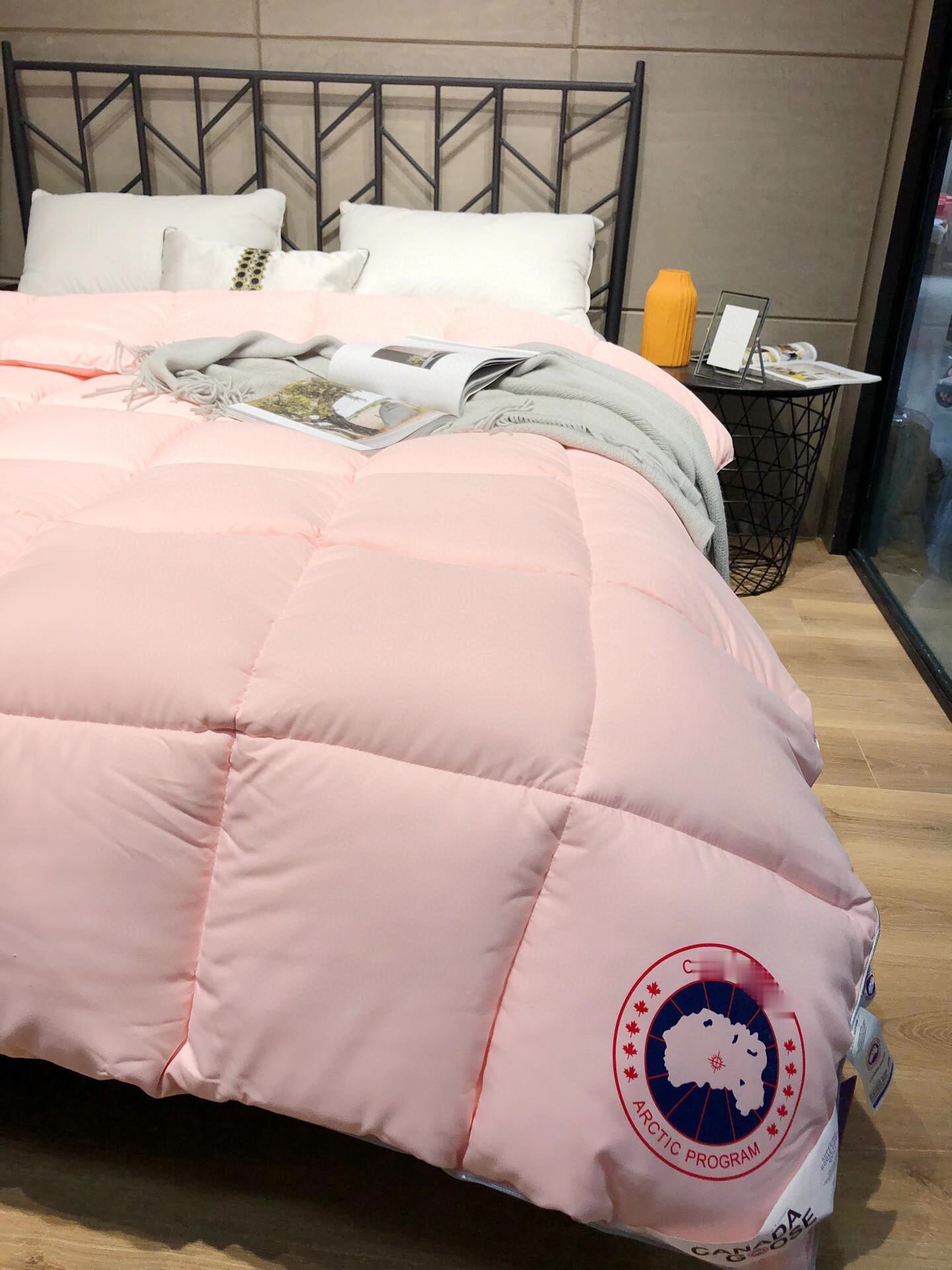 Pure Katoenen Dekbedovertrek Met Dikke Warme Gans Eendendons Voor Herfst En Winter Veer Quilts: 200x230-4kg / Roze