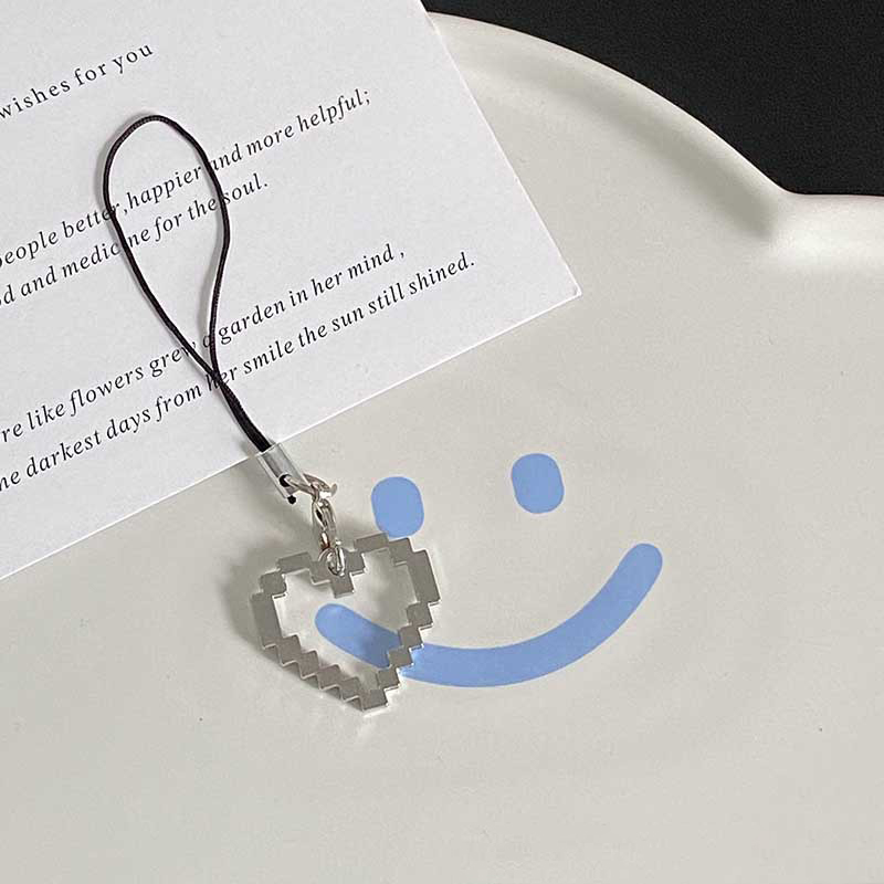 Amor borla con corazón mano muñeca cordón teléfono correas cámara USB Flash Drives cuerda llaveros: Rose Gold