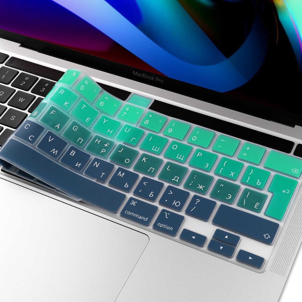 EU/UK/ US typ TPU przezroczysta obudowa klawiatury dla Macbook najnowszy Pro 13 2020 A2338 A2289 Pro 16 cali 2019 A2141Touch Bar klawiatura skóra: US English orange