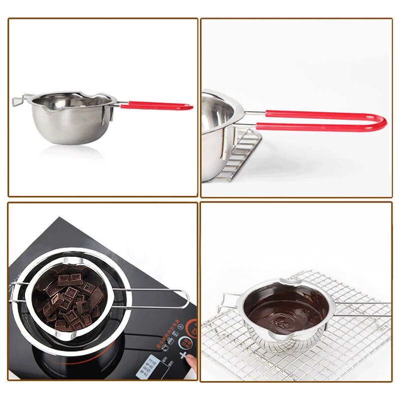 Nieuw 1 Pc Haak Roestvrijstalen Kom Boter Chocolade Melting Pot Verwarming Lepel Pan VA88