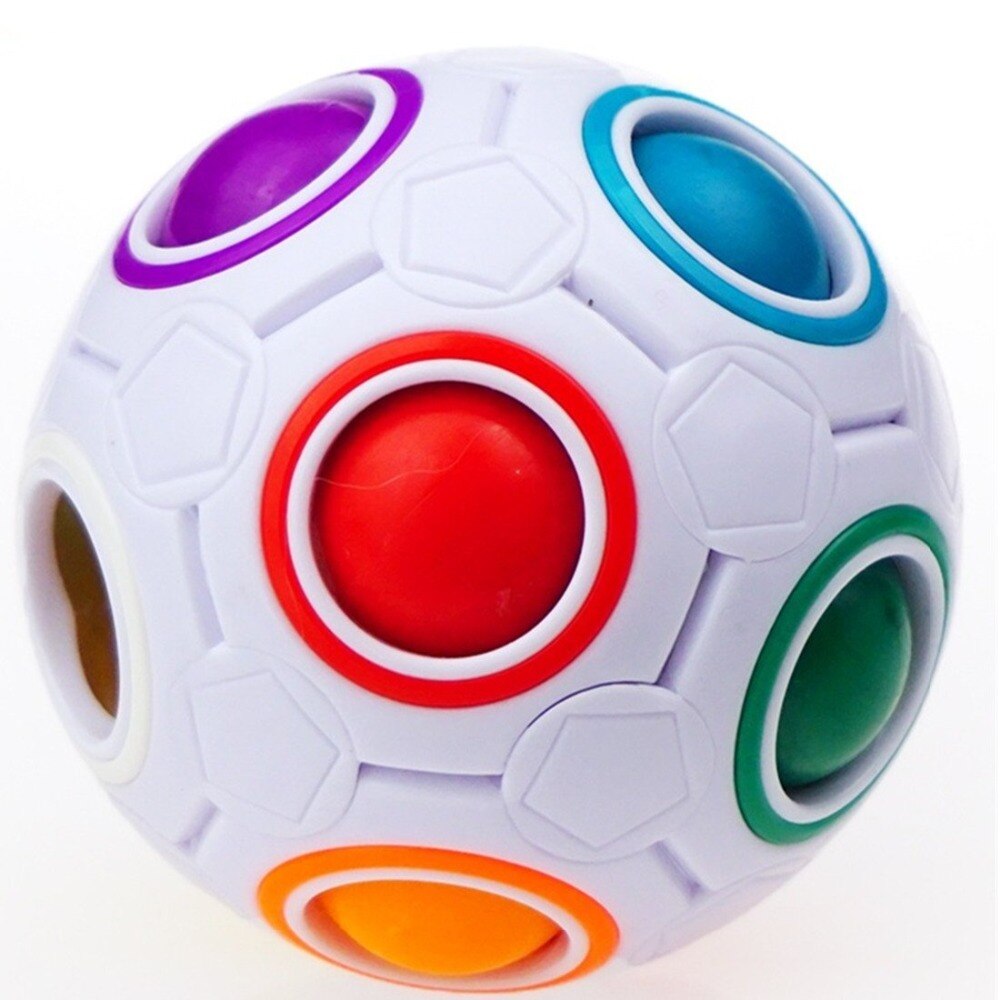 CuberSpeed YJ Regenbogen Ball Magie Würfel mit farbe Kasten Puzzle Magie Regenbogen Ball Puzzle