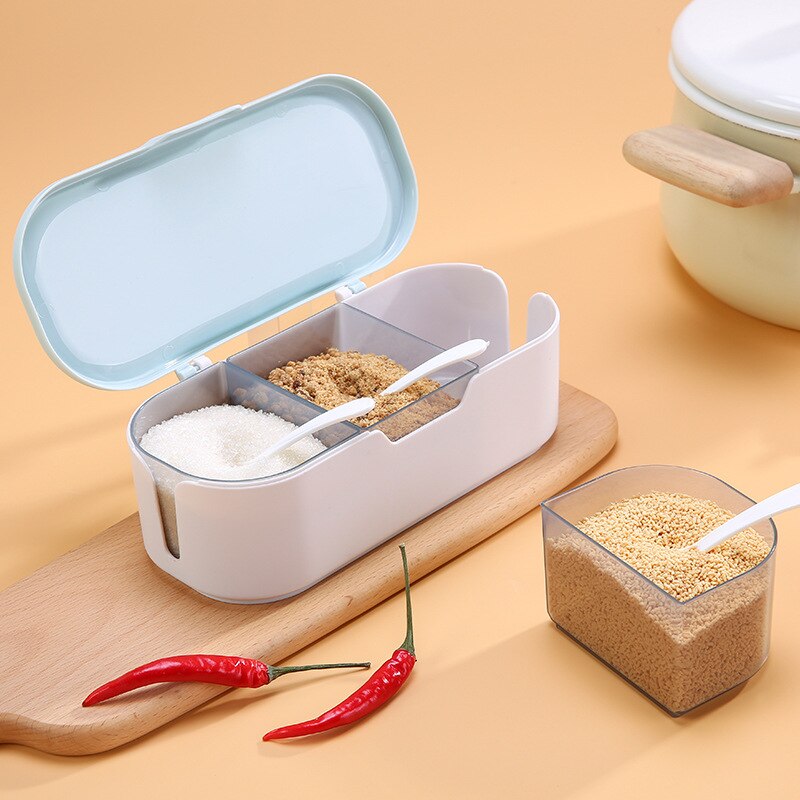 Kitchen Spice Condiment Box Spices Seasoning Storage Container Case