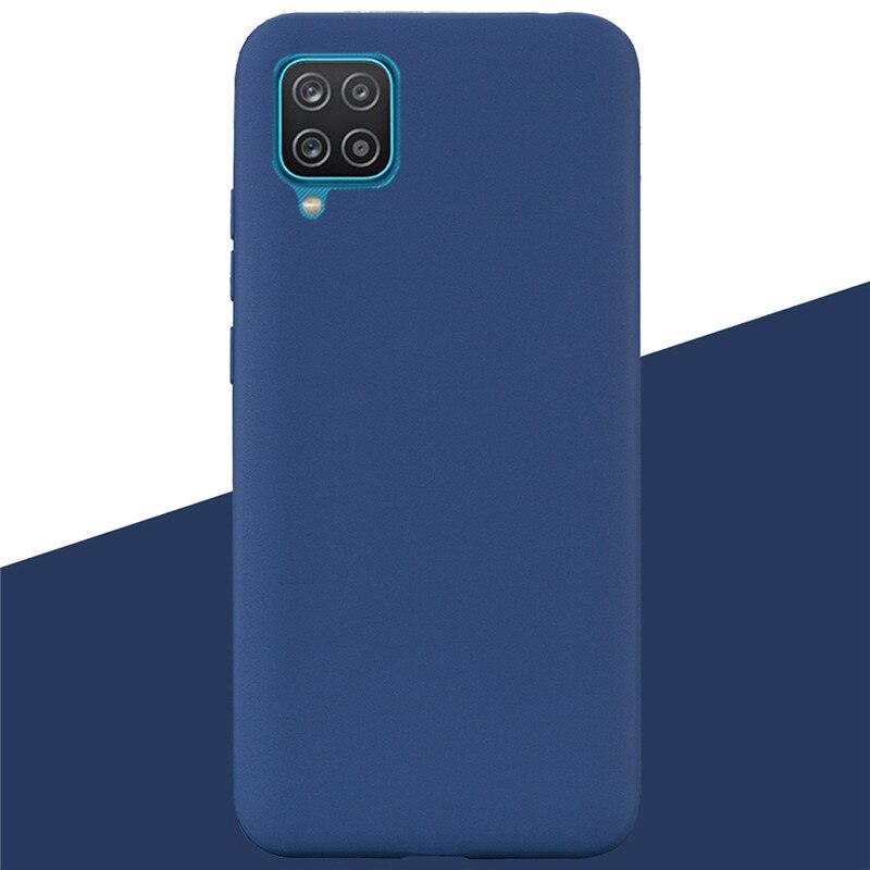 Funda de silicona suave para Samsung A12, carcasa trasera de Tpu para Samsung Galaxy A12 Galaxy A12 Galaxy A12 A 12 SM-A125F a125: 2 Dark Blue