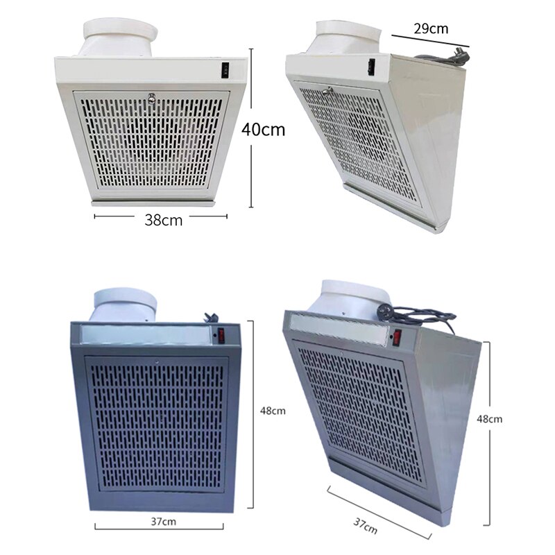 Hotte de cuisine avec extracteur d&#39;air électrique, ventilateur de fumée mural puissant, côté à forte aspiration, prise ue