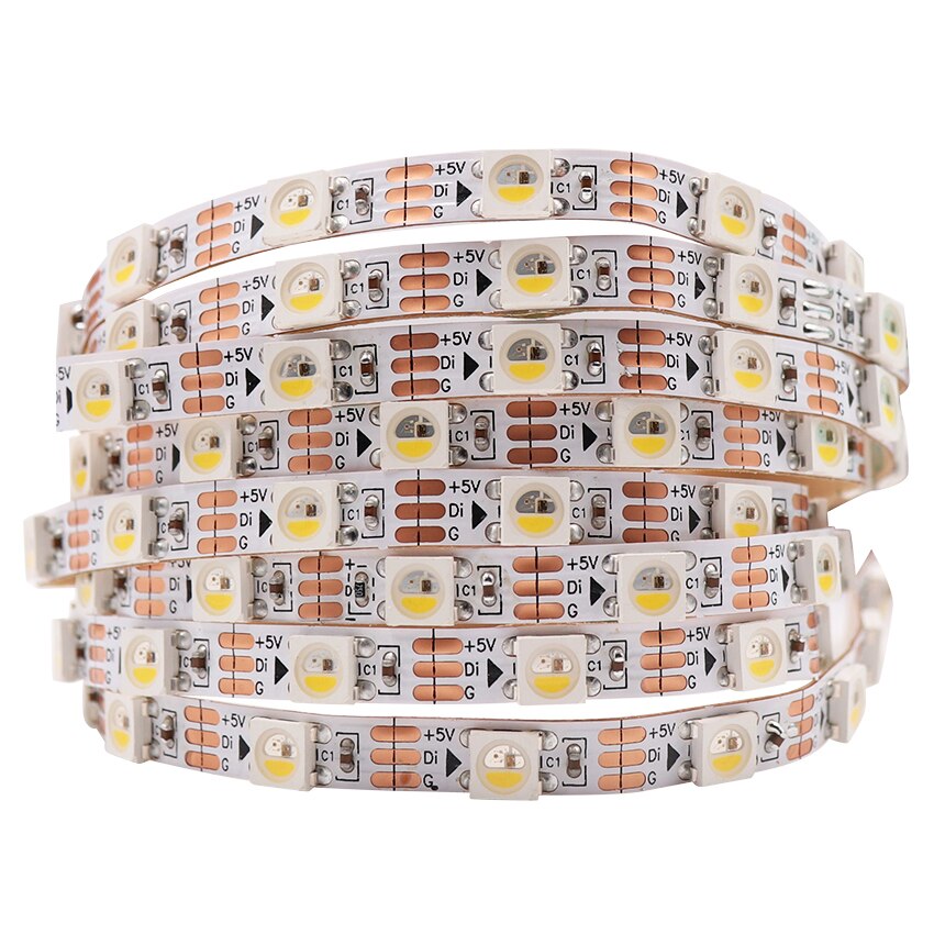 Addressable DC5V SK6812 MINI 3535 5050 RGB led pixel strip RGBW RGBWW RGBNW WWA 1m 2m 60LEDs/m 4mm 5mm FPC 60pixels/M as WS2812B