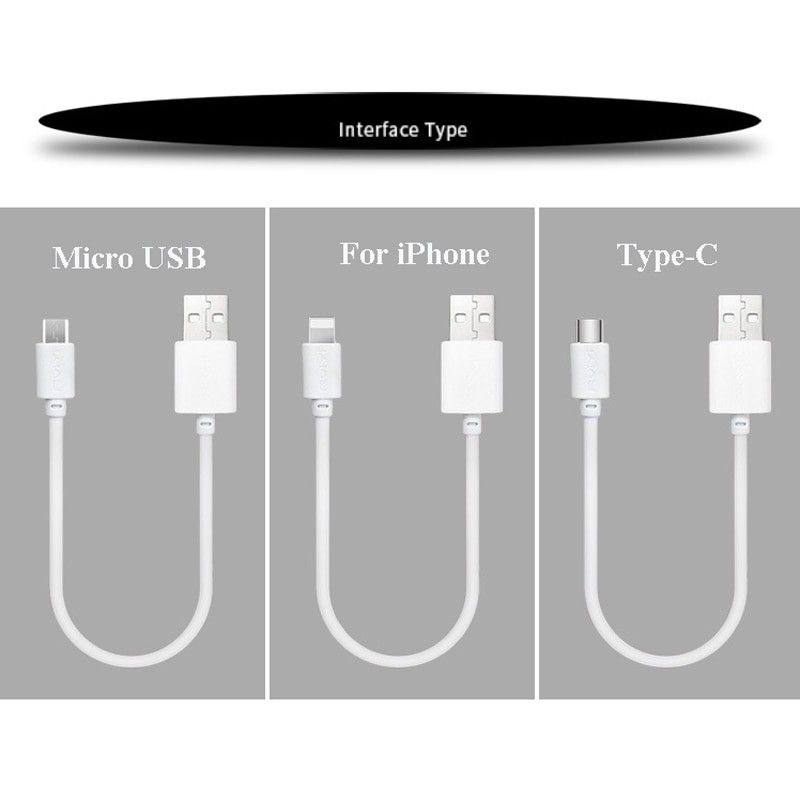 6 stks/set korte Opladen Kabels 25cm voor iphone Android USB C Type c Kabel voor Opladen Station Snel Opladen 2A Flexibele Wit