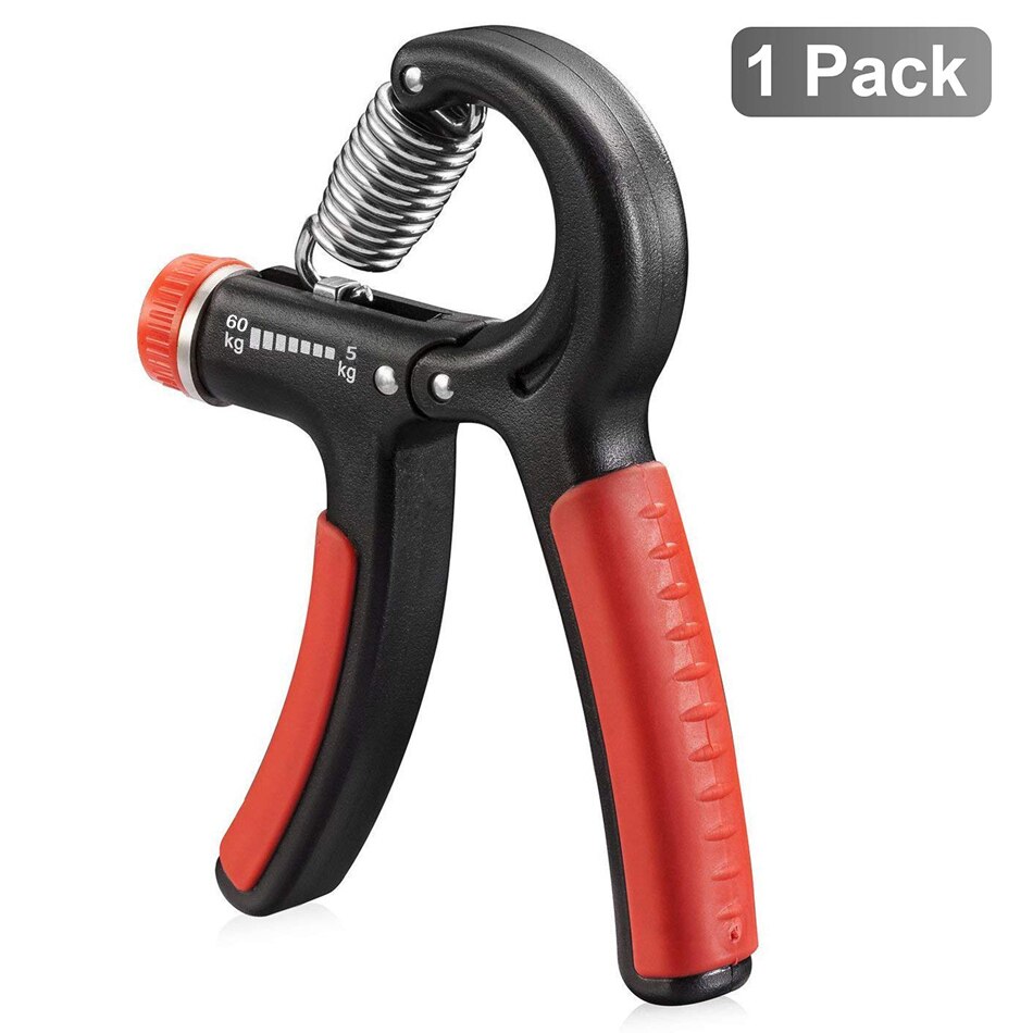 REXCHI 5-60Kg Gym Fitness Hand Grip Mannen Verstelbare Vinger Zware Exerciser Sterkte Spier Herstel Zware Hand Grijper trainer: Rood