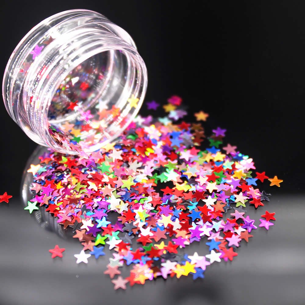 1Kasten Farben Holographische Pailletten funkeln Schimmer Diamant 12 Farbe Auge Glänzende Haut Textmarker Gesicht funkeln Festival machen-hoch Starten: 5