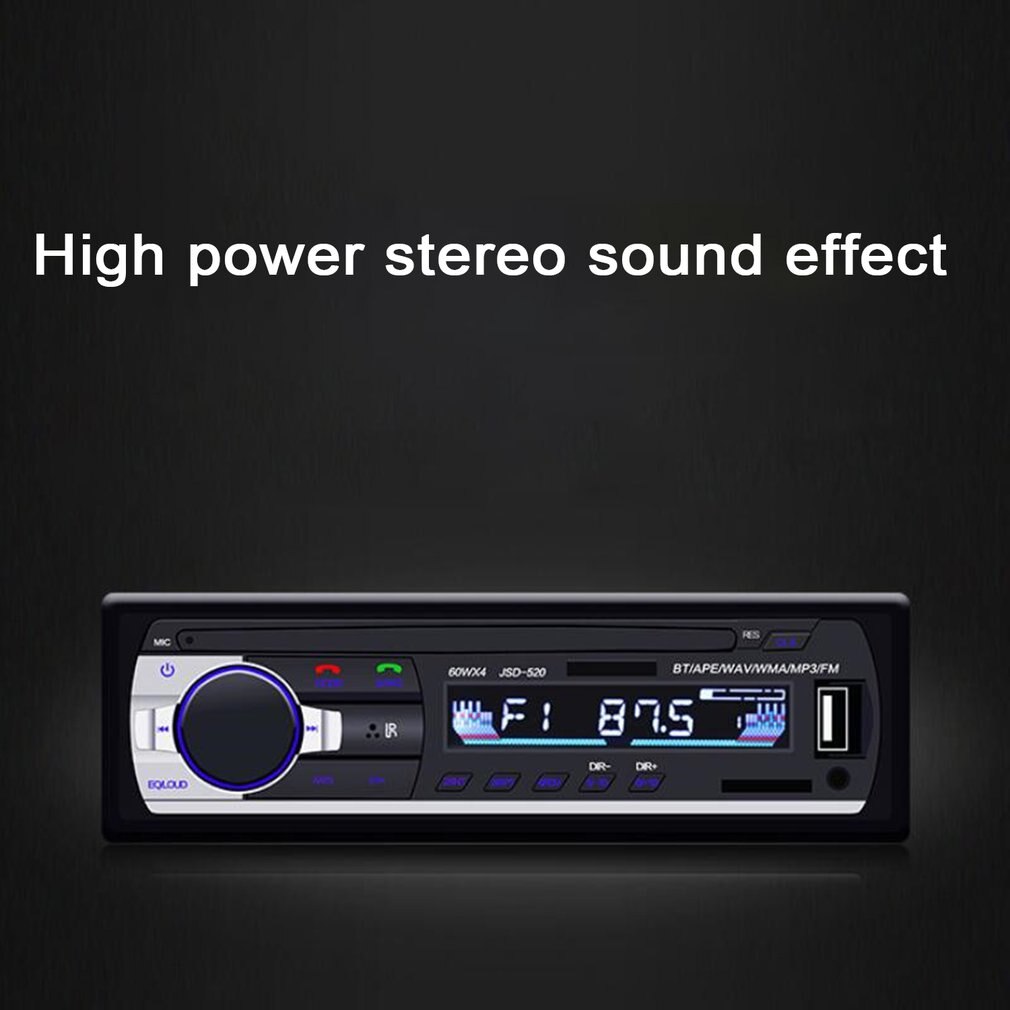 Autoradio mit fm-empfang, aux-eingang, usb-anschluss und jsd-anschluss ( -520 x 12v stück) für den einbau im armaturenbrett  mp3 1 din).