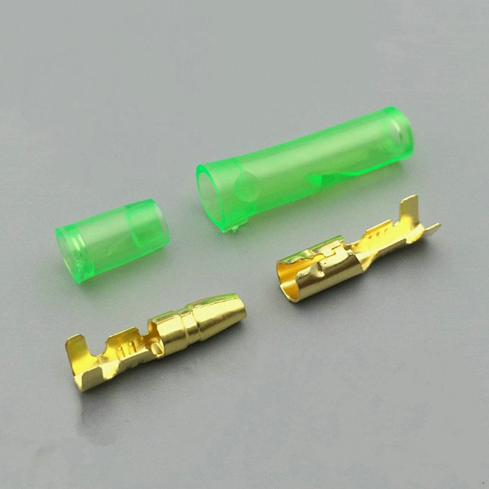50 juegos (200Ppcs) x 4,0 terminal de bala, Conector de cable eléctrico para coche, diámetro de 4mm