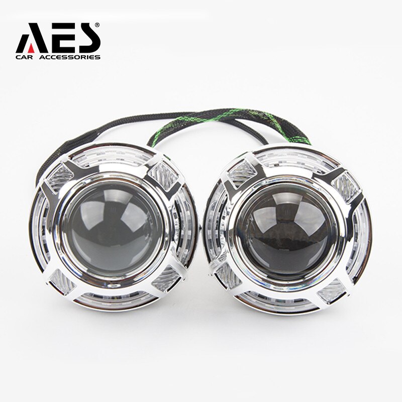 AES 3 "LED cubierta de la cubierta de faro cuadrado blanco y amarillo Interruptor blanco