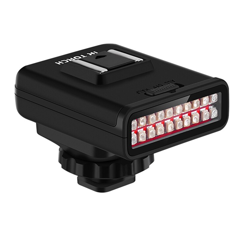 Videokamera lys fotografering lys på kamera 1/4 gjenget skrog infrarød nattsyn lys lampe til vlog kamera: misligholde tittel