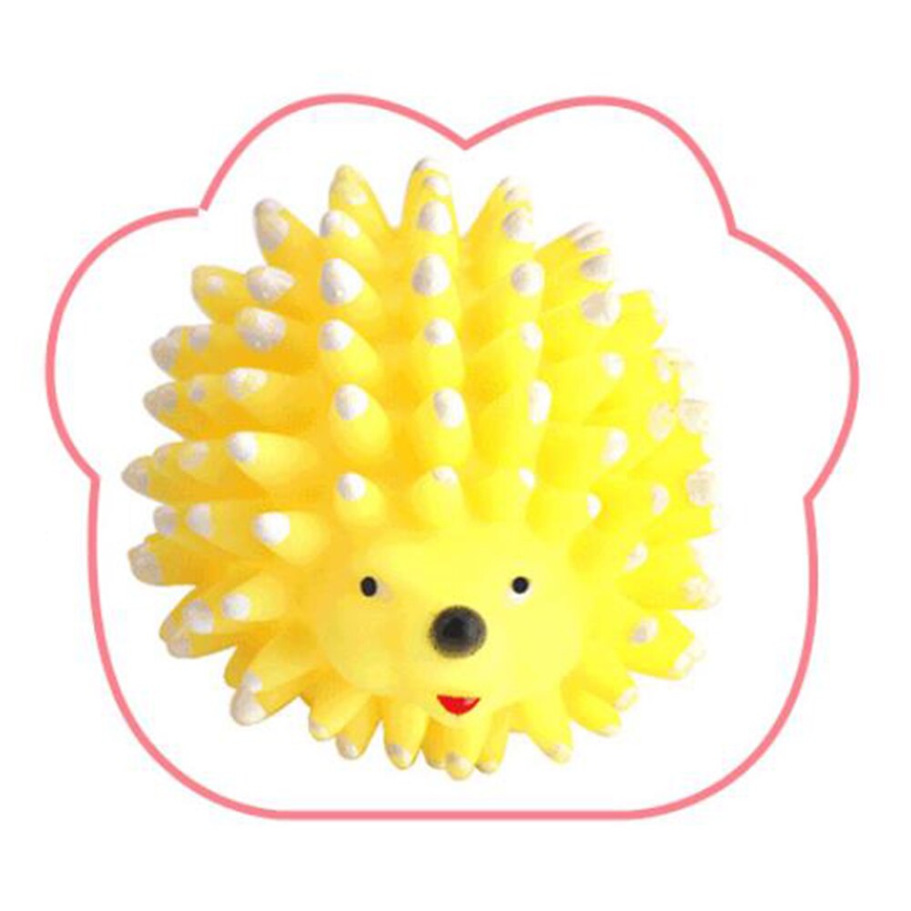 Pet Dog Puppy Cute Hedgehog Shape Doll Interactive Squeaky Chew Play Scratch Toy
