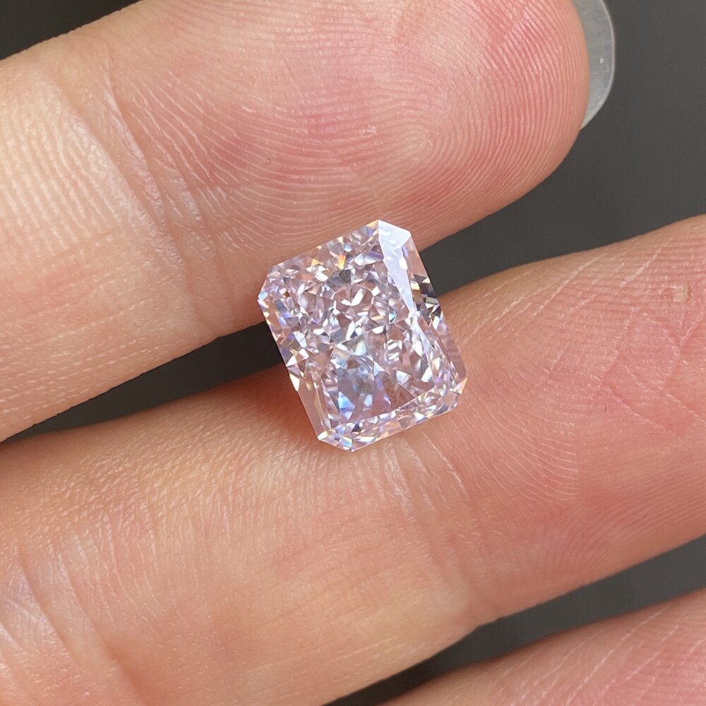 Meisidian 6A Wit Cz 8X10 4 Cts Radiant Ijs Verpletterd Cut Cubic Zirconia Diamond Prijs Per Karaat