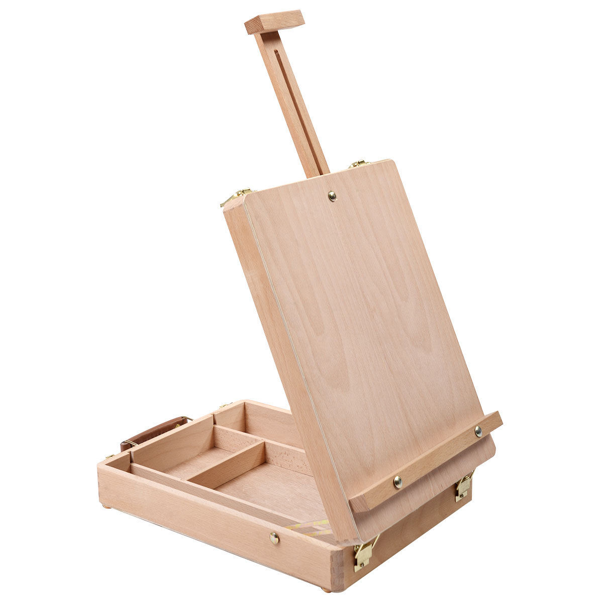 Easel Artist Craft with Integrated Wooden Box Art Drawing Painting Table Box