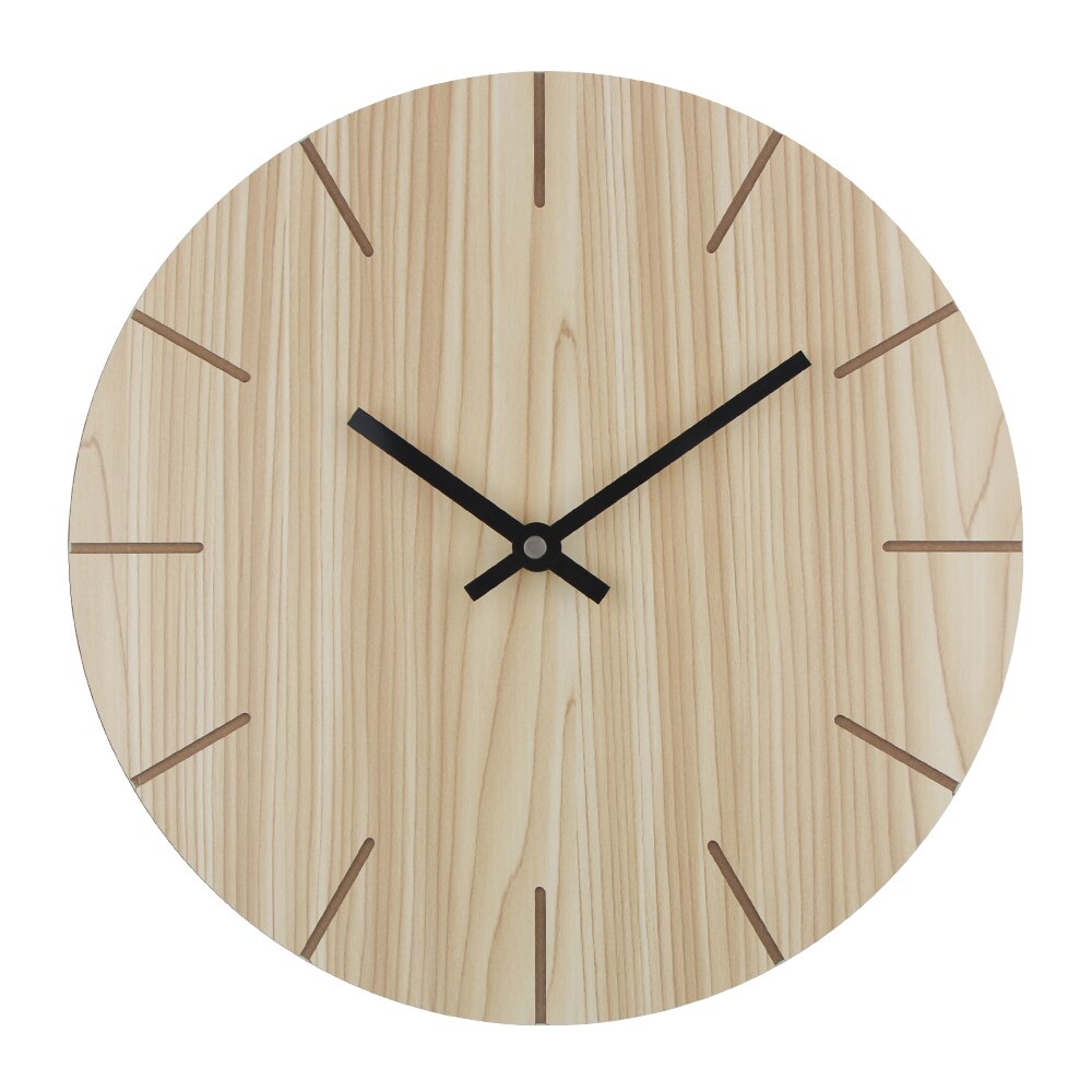 Modern Wall Clock Round Wooden Digital Wall Clock Silent Living Room Wall Decor Home Decoration Watch Wall