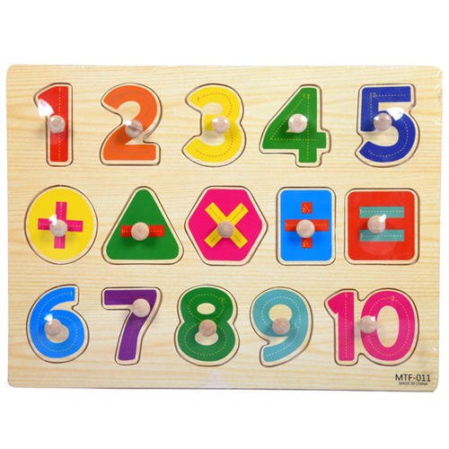 30 centimetri Bambino Precoce Giocattoli Educativi Del Bambino Mano Stretta di Legno Giocattolo Di Puzzle di Alfabeto Cifre di Apprendimento Puzzle di Legno Regalo Di Natale: 011-M-T