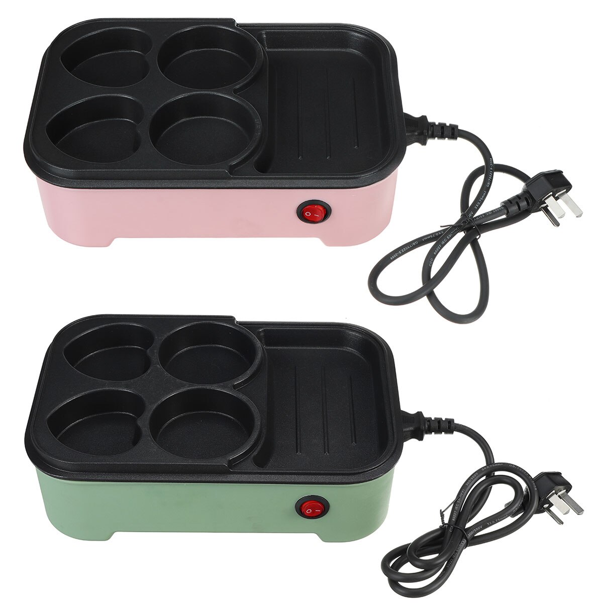 Multifunction Electric Egg Pancake Steak Grill Smokeless Indoor Electric Grill Plate Electric Skillet with Non-stick Frying Pan