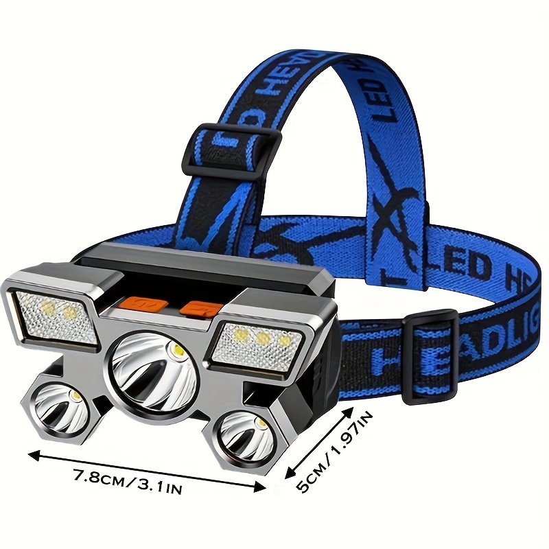 1pc,  led-lys, usb-opladning, pandelampe, udendørs camping- og fiskepandelampe, indbygget genopladeligt batteri, bærbar lampe