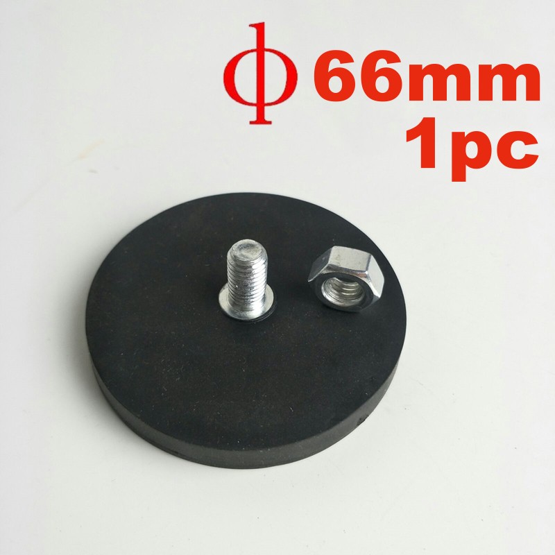 Billys magnet takkrok ledet bar brakett gummi magnetisk billampe holder ledet stråle suger stativ til arbeidslys / offroad bar: Kun 1pc 66mm magnet
