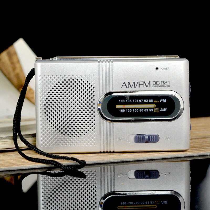 Draagbare Fm Radio Mini Verstelbare Am/Fm Radio Telescopische Antenne Radio Pocket Wereld Ontvanger Speaker Voor