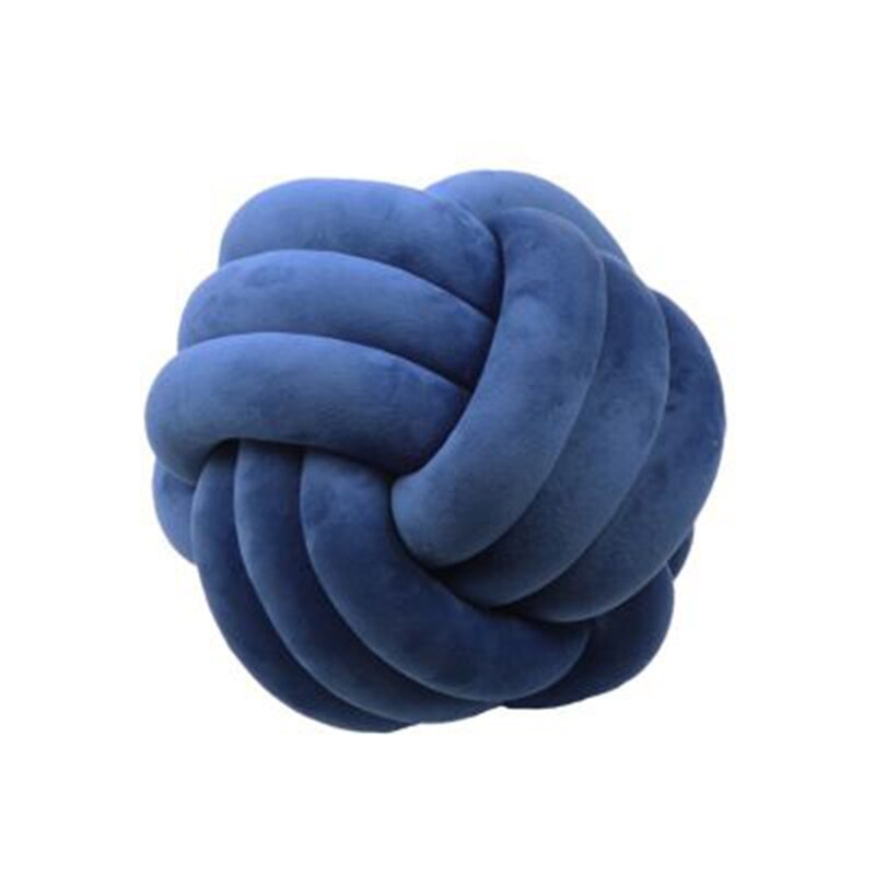 3 tresses nouées en peluche 20CM/27CM, oreiller en peluche, coussin de dos pour bébé, poupée de sommeil calme, décoration de chambre à coucher: Dark blue-20CM