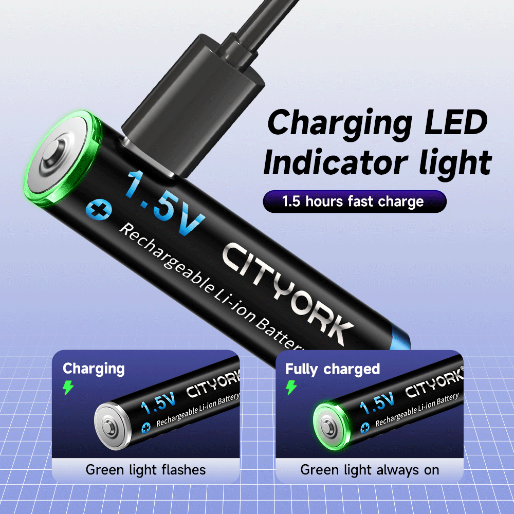 Reale Kapazität 1200mwh 1,5 v usb aaa Lithium-Akku aaa Lithium-Ionen-Akku + USB-Kabel niedrige Selbstentladung aaa Batterie