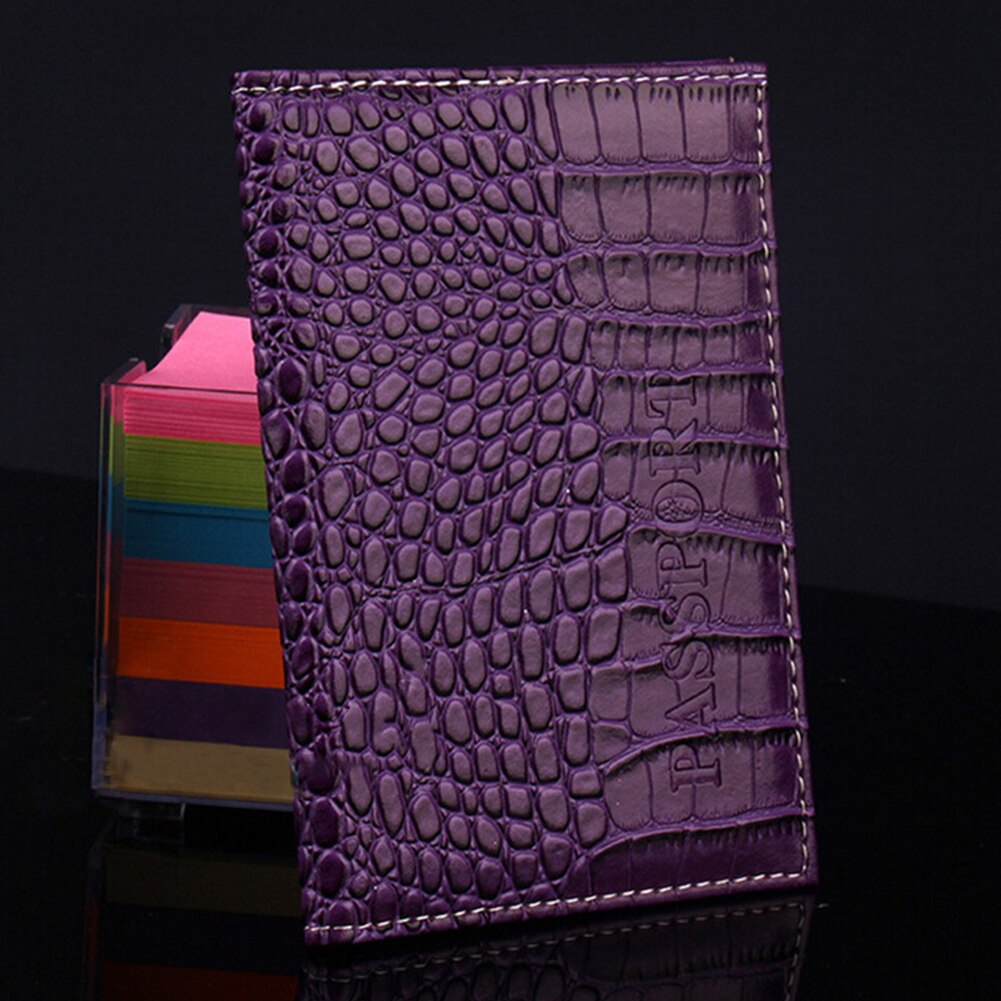 Passport Holder Protector Business Card Holder Passport Cover PU Leather Alligator Embossing Passport Holder Protector Wallet