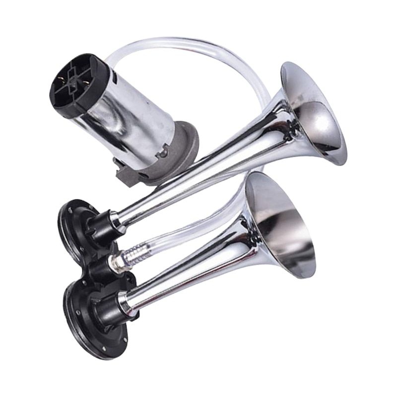 Riloer Dual Trompet Luchthoorn 12V 178dB Dual Tone Auto Hoorn Kit Universele Super Luid Trein Geluid Elektrische pomp Riloer Dual Trompet Luchthoorn 12V 178dB Dual Tone Auto Hoorn Kit Universele Super Luid Trein Geluid Elektrische pomp