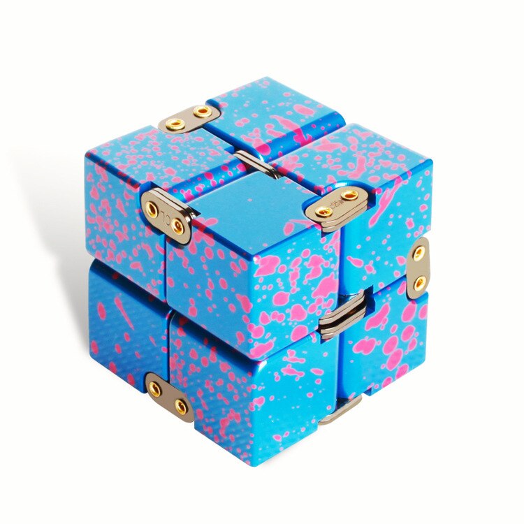 Multicolorido parafuso prisioneiro dobrável cubo liga de alumínio infinito cubo mágico flip bolso cubo divertido cubo dedo brinquedo criativo brinquedo descompressão: A STYLE 6