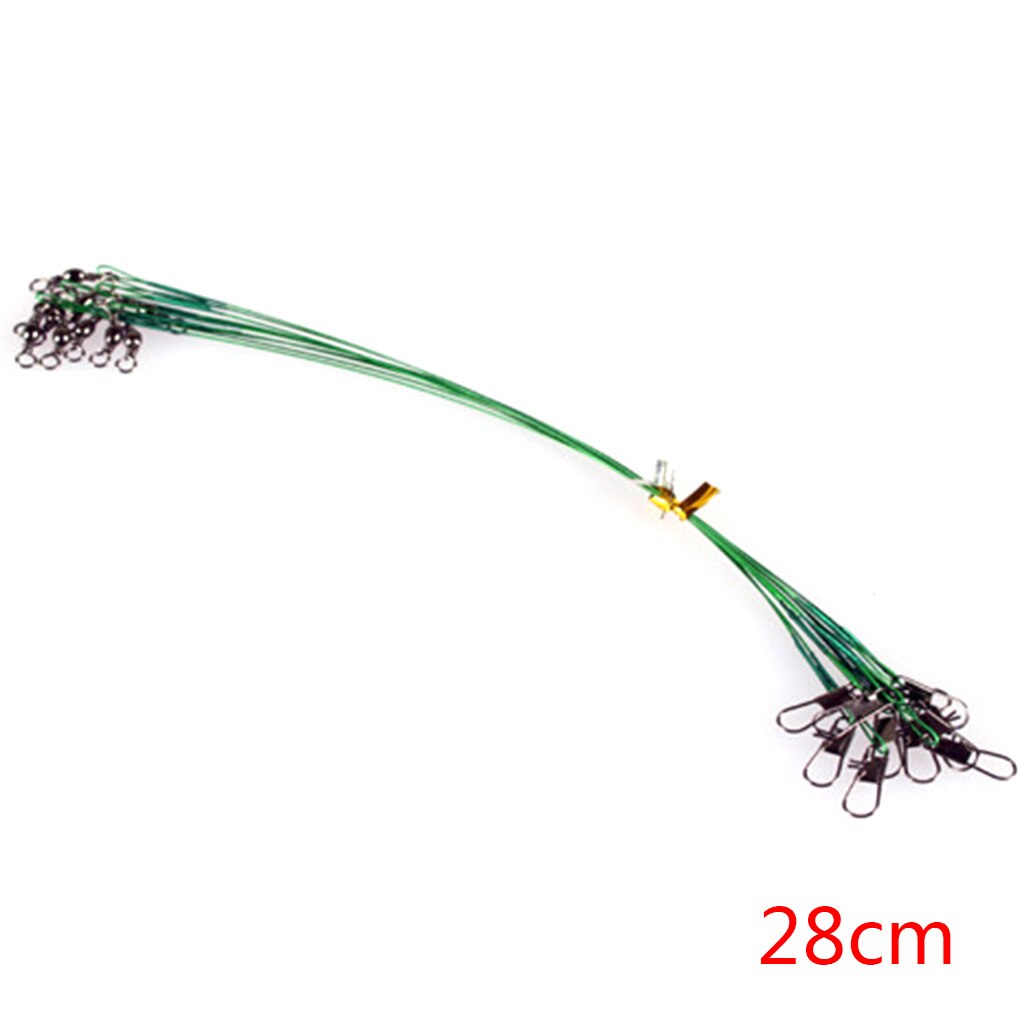 10pcs Fishing Wire Leaders Stainless Steel Braided Trace Spinning Leader Rigs Steel Wire Fishing Line