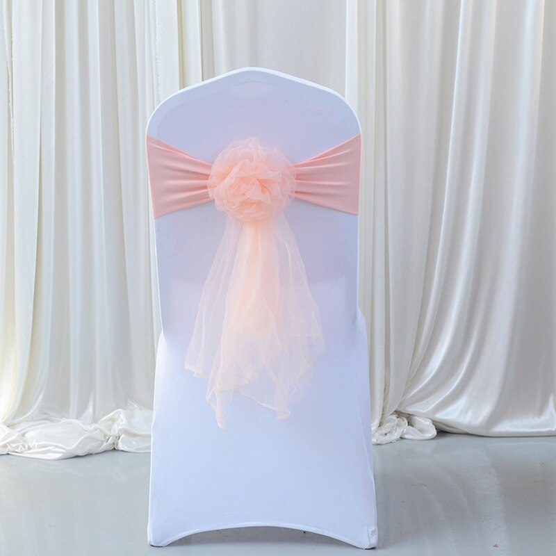 1 Stück Hochzeit Sessel Bogen Organza Sessel Schärpe Blume Sessel Startseite Knoten Pro Bankett Veranstaltung Geburtstag Party Dekoration: A10