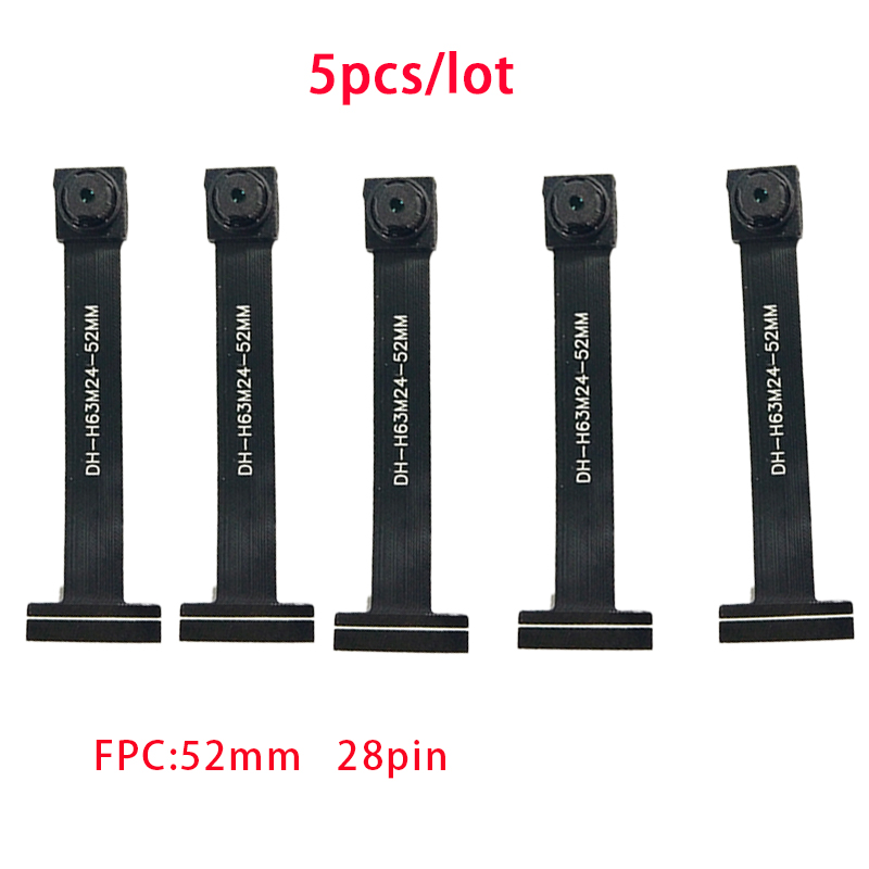 Módulo de câmera H63 80 graus 1MP 1280*720 MIPI SPI DVP 24/28 Pin Interface 1/4 Lente 52MM Comprimento: Vermelho