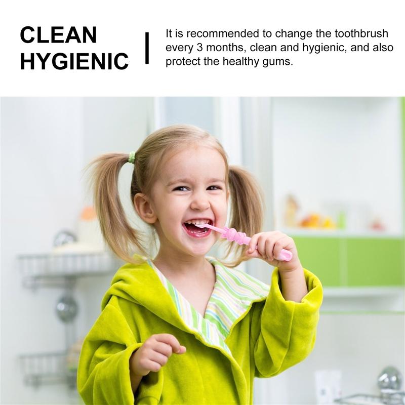 3 stücke freundlicher Zahnbürsten Karikatur bilden Manuelle Baby Toothrushes (Kaninchen)