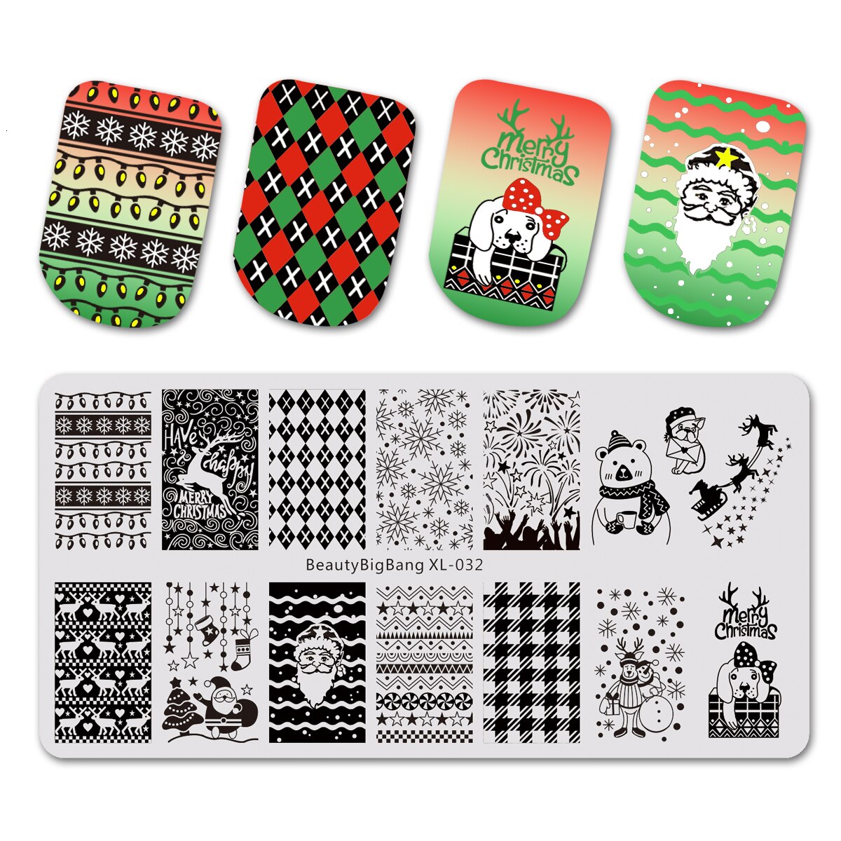 Beauty BigBang Nail Stamping Plates Nature Flower Butterfly Bird Theme Image Stainless Steel Nail Art Stamping Template XL-095: 32