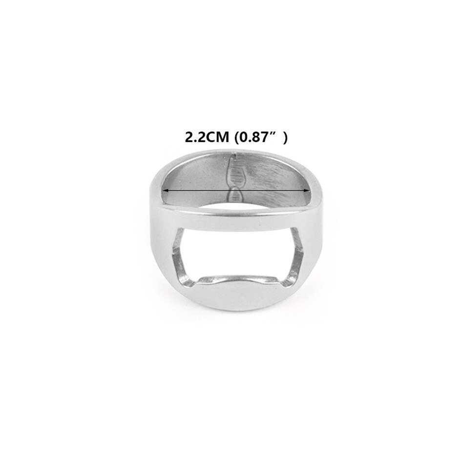 1pcs 22mm Mini Can Opener Stainless Steel Bottle Opener Ring-shape Bottle Beer Cap Opening Remover Kitchen Gadgets Bar Tools: 1pcs Silver