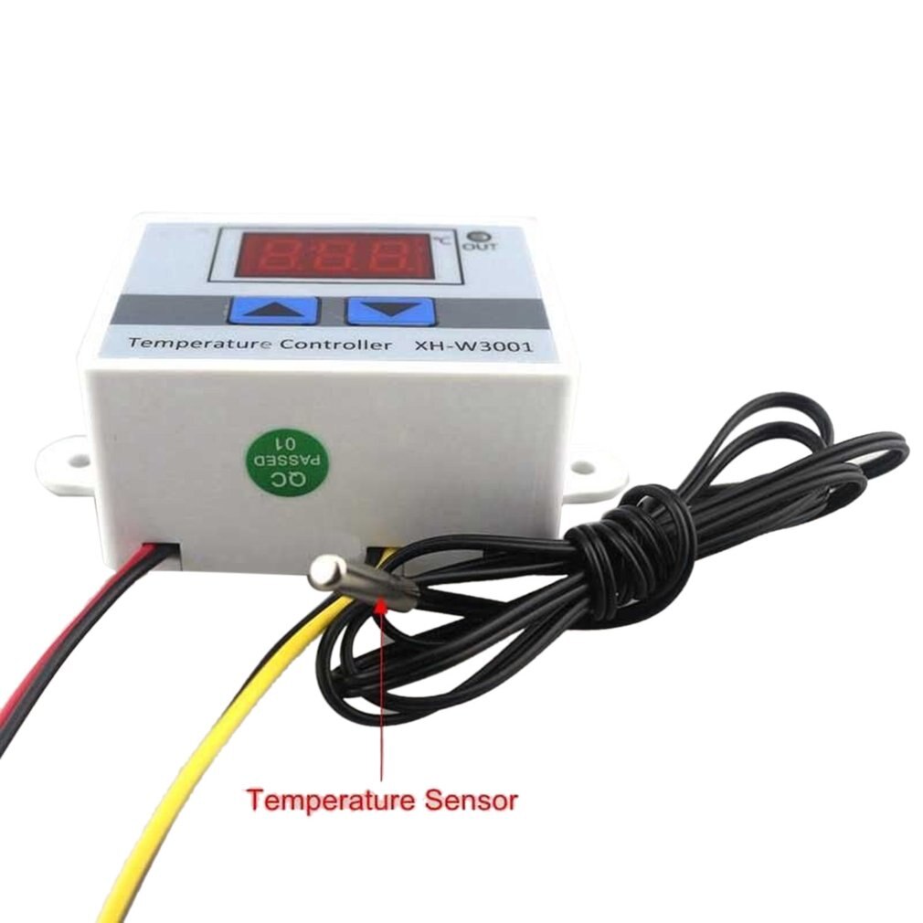 24V Digital LED Temperature Controller Thermostat Switch Waterproof Probe Wire Connect High Sensitivity Temperature Sensor