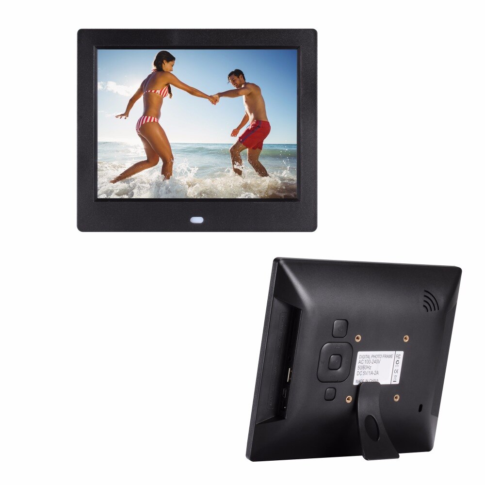 8 pulgadas de alta resolución compatible con reproducción de bucle de 720 P imagen de reproducción automática o vídeo digital marco de fotos máquina de publicidad
