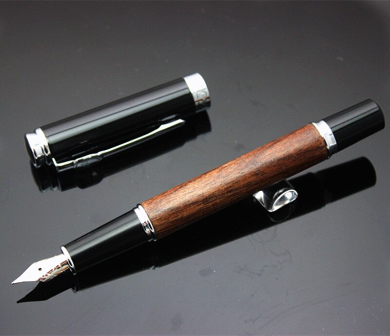 JINHAO 8802 Office School Supplies Traditional Chinese painting plum blossom Silver ceramic fountain Pen: S / 0.5MM