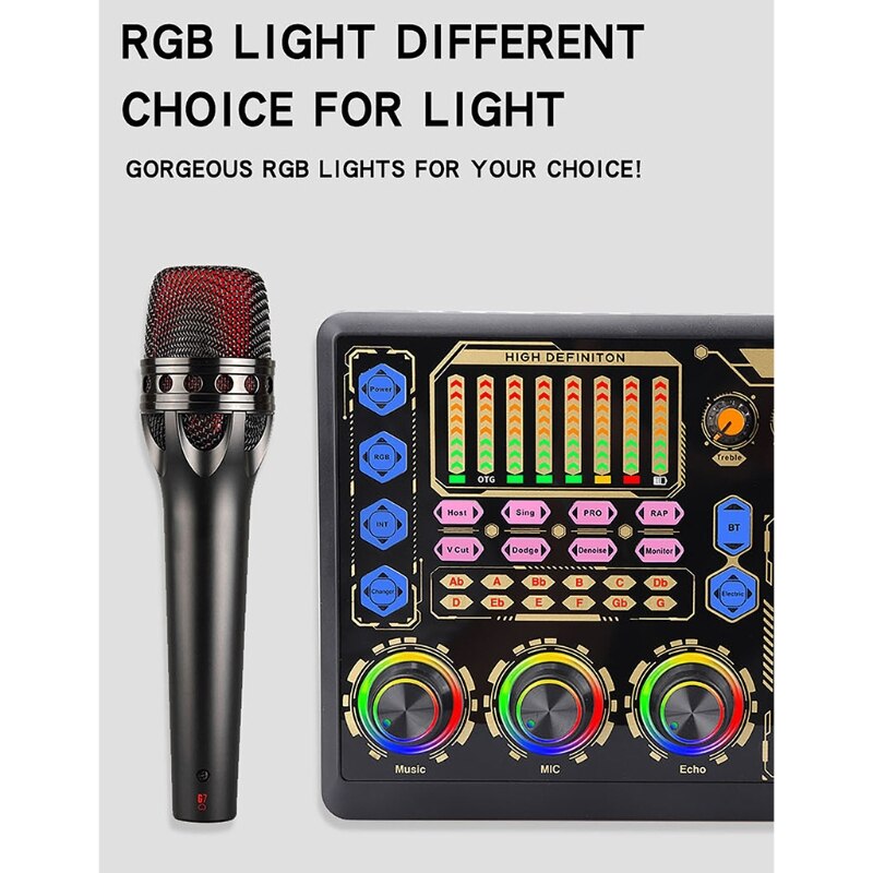 1Set Leef Microfoon Geluidskaart Mixer Sound Board Usb Externe Unpowered Opname 16 Soorten Sfeer Geluiden